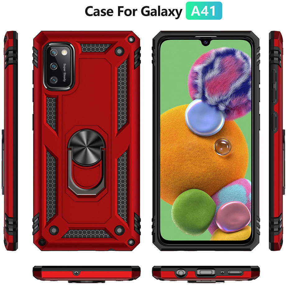 Samsung Galaxy A41 Hybride Hoesje met Kickstand Blauw afbeelding 7