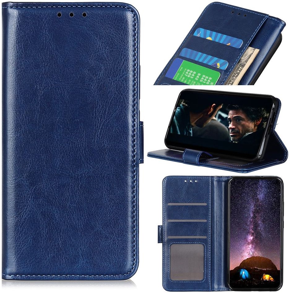 Samsung Galaxy A21s Vintage Portemonnee Hoesje Blauw afbeelding 8