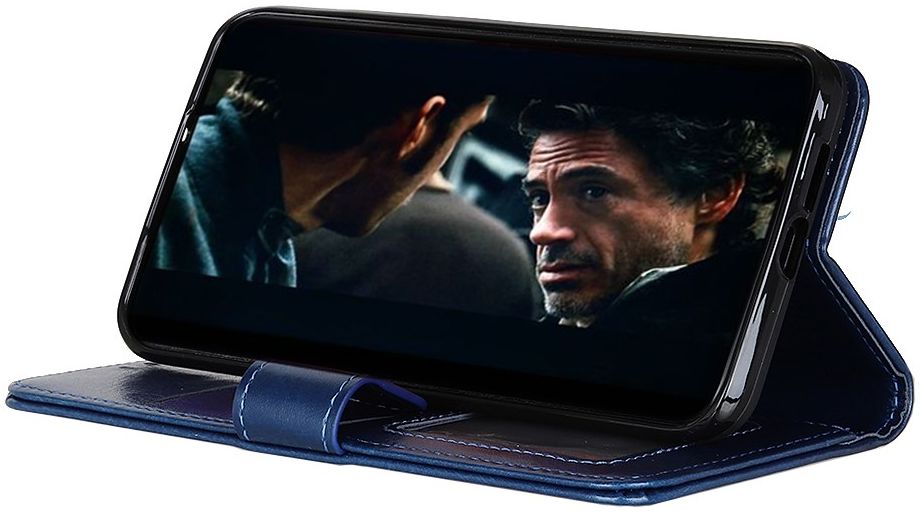 Samsung Galaxy A21s Vintage Portemonnee Hoesje Blauw afbeelding 6