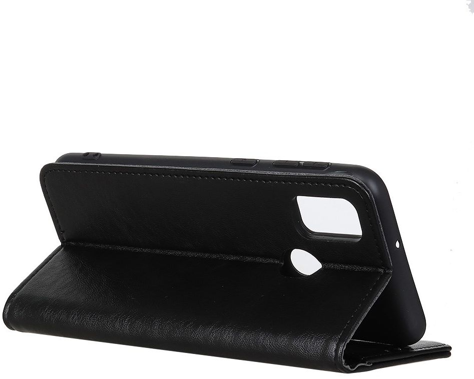 Samsung Galaxy A21s Crazy Horse Leather Wallet Case Zwart afbeelding 5