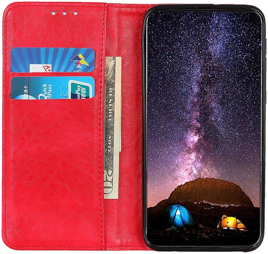 Samsung Galaxy A21s Crazy Horse Leather Wallet Case Rood afbeelding 10
