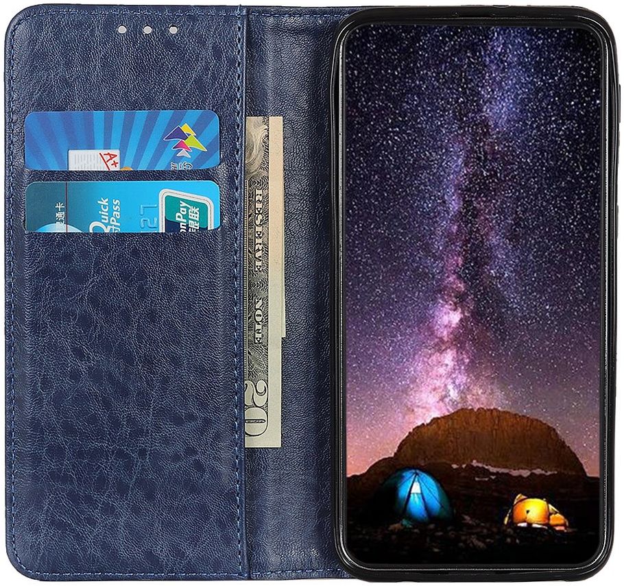 Samsung Galaxy A21s Crazy Horse Leather Wallet Case Blauw afbeelding 9