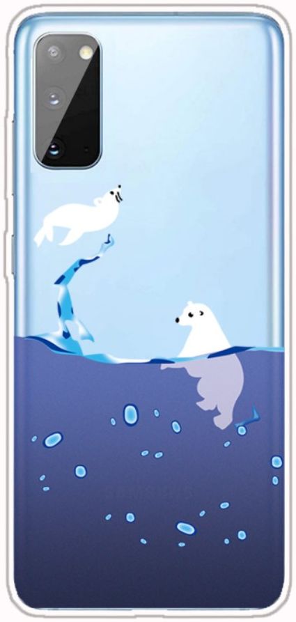 Samsung Galaxy A41 TPU Hoesje met IJsbeer Print afbeelding 1