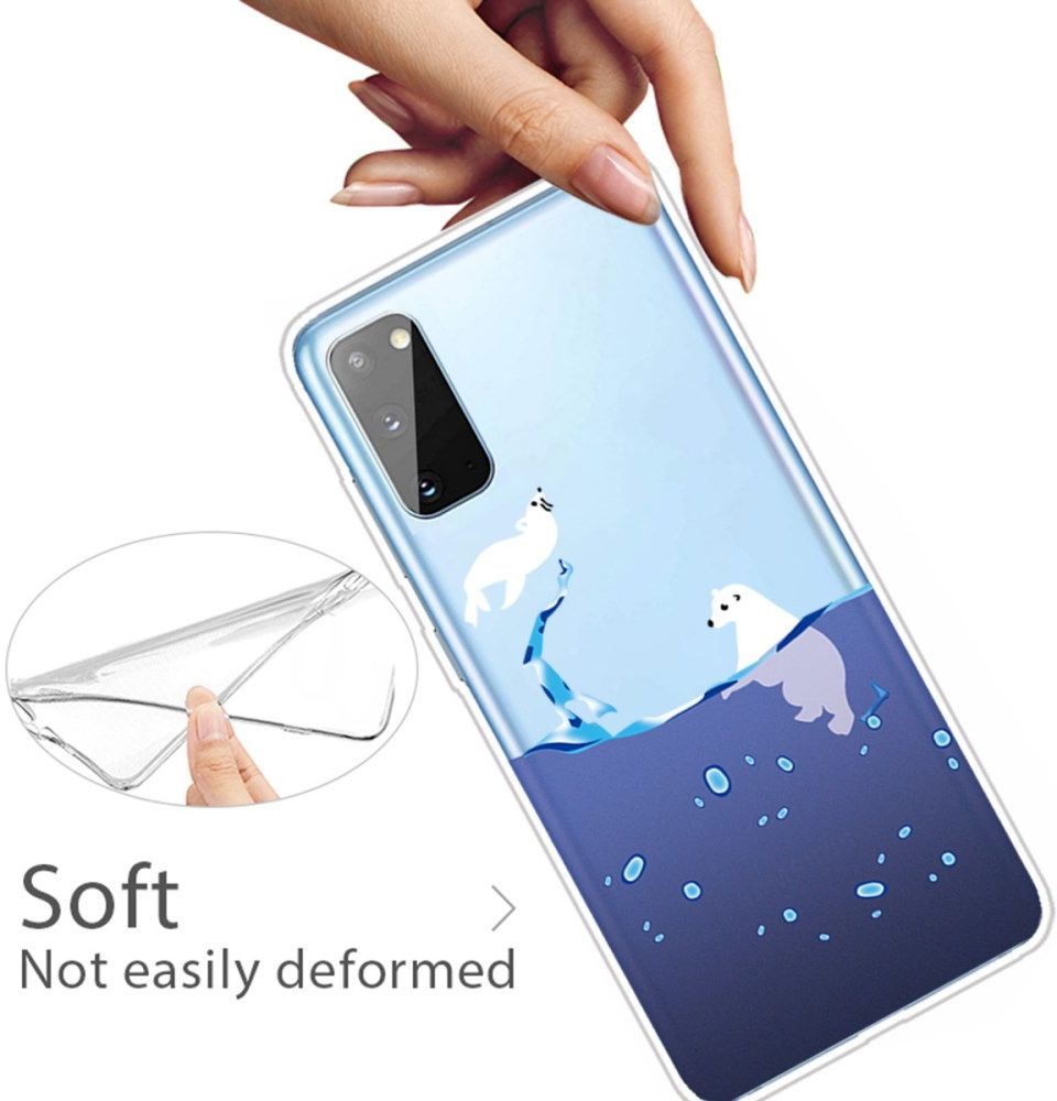 Samsung Galaxy A41 TPU Hoesje met IJsbeer Print afbeelding 3
