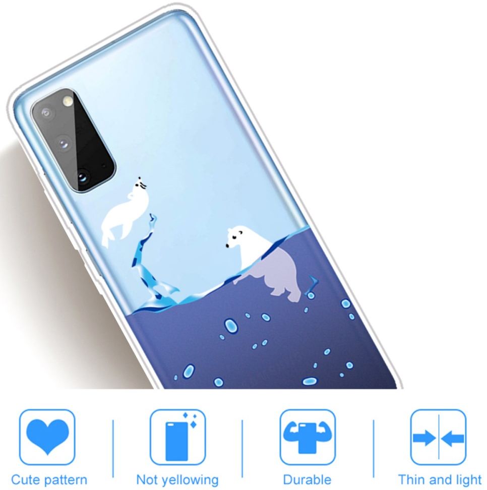 Samsung Galaxy A41 TPU Hoesje met IJsbeer Print afbeelding 4