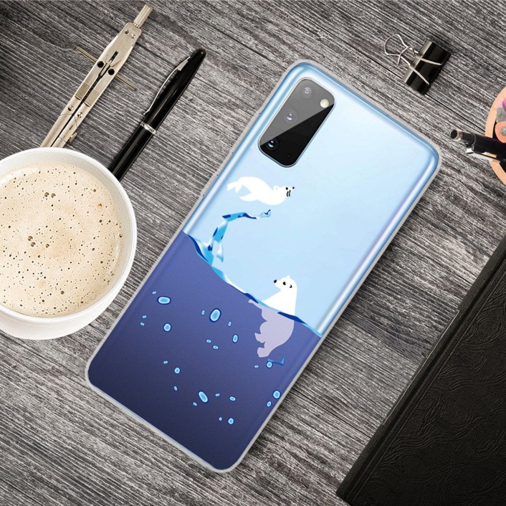 Samsung Galaxy A41 TPU Hoesje met IJsbeer Print afbeelding 5