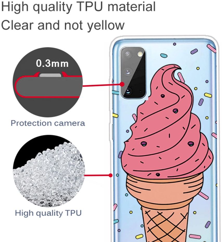 Samsung Galaxy A41 TPU Hoesje met IJsje Print afbeelding 4