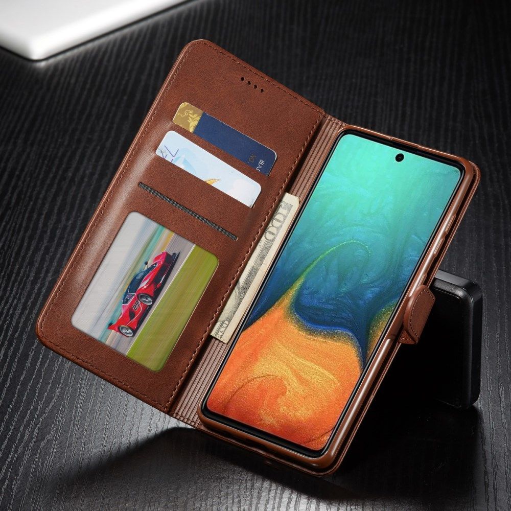 LC.IMEEKE Samsung Galaxy A41 Portemonnee Stand Hoesje Bruin afbeelding 14