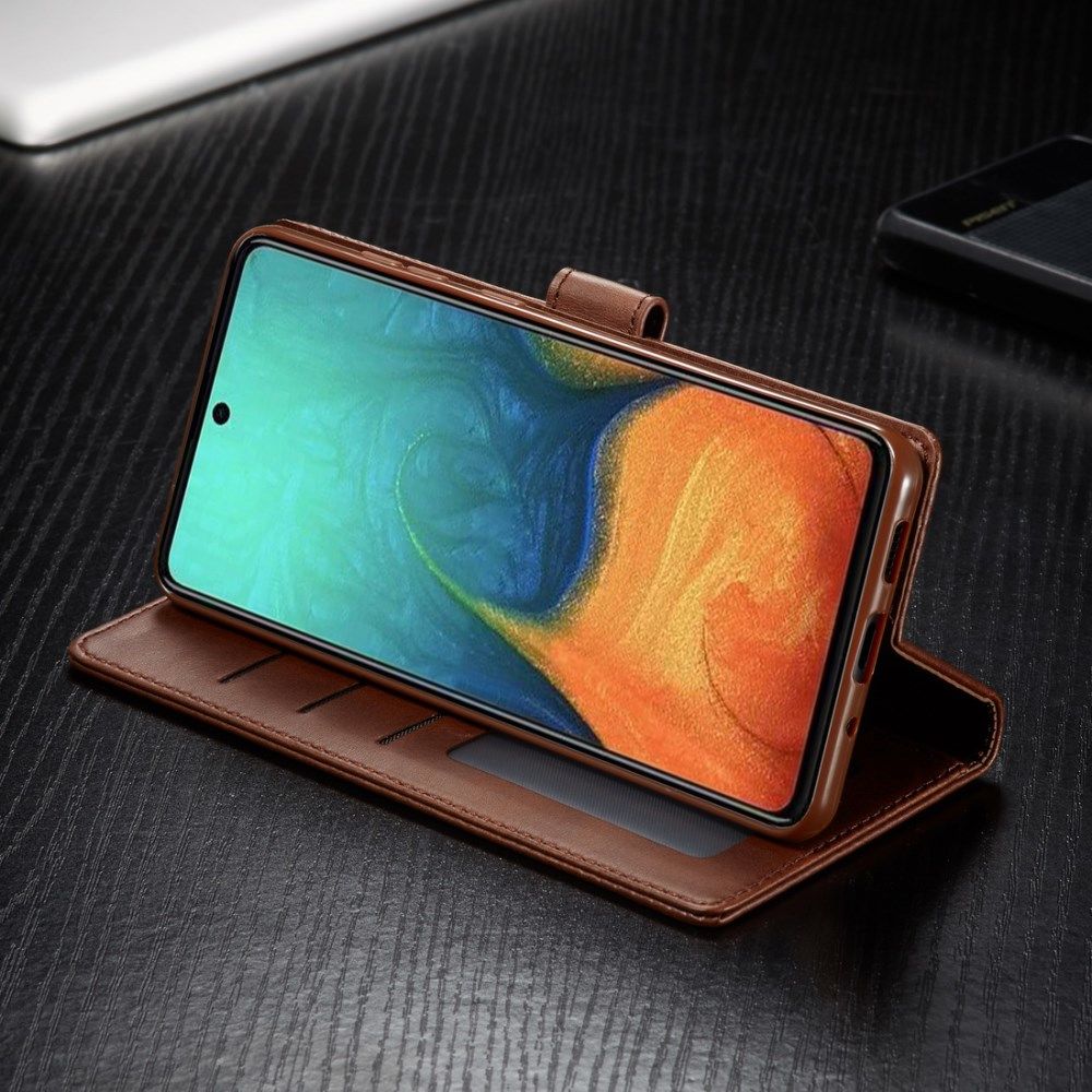 LC.IMEEKE Samsung Galaxy A41 Portemonnee Stand Hoesje Bruin afbeelding 2