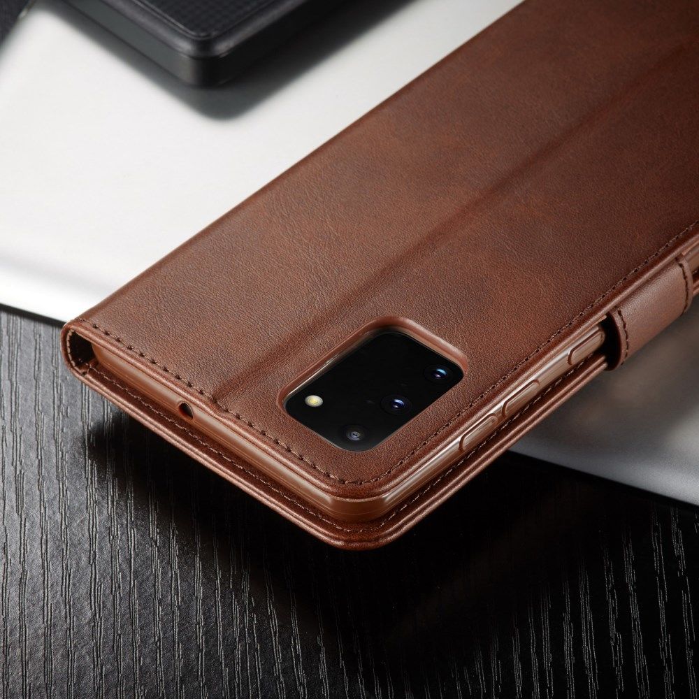 LC.IMEEKE Samsung Galaxy A41 Portemonnee Stand Hoesje Bruin afbeelding 4