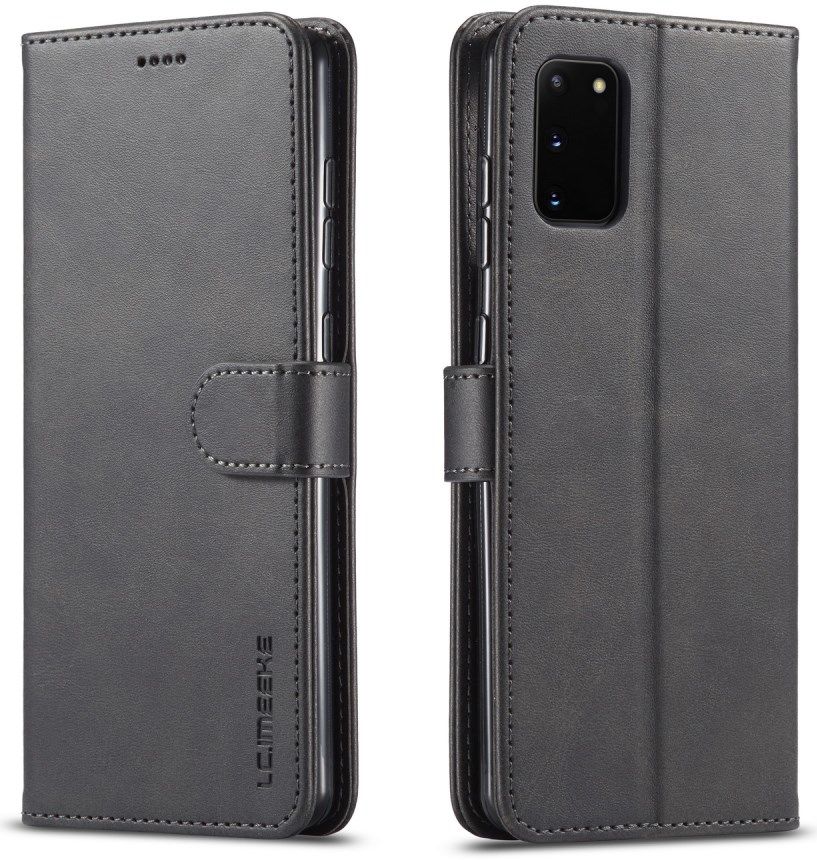 LC.IMEEKE Samsung Galaxy A41 Portemonnee Stand Hoesje Zwart afbeelding 1