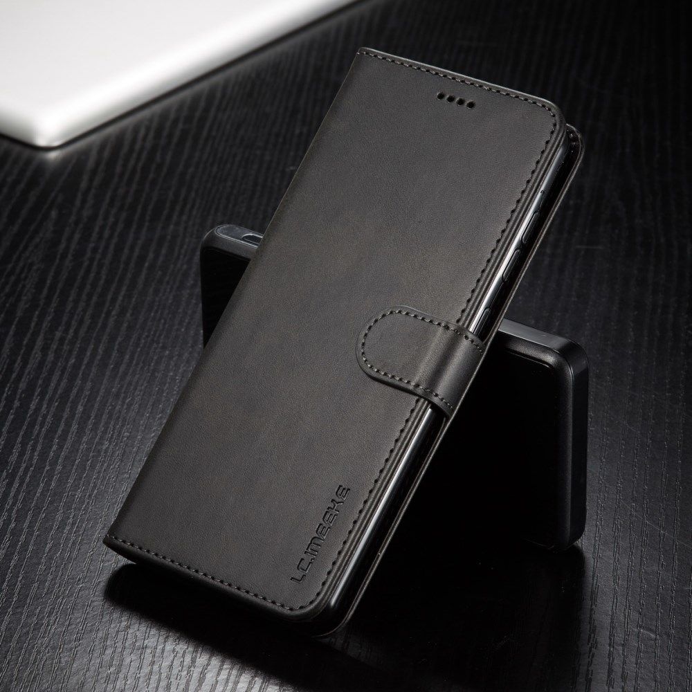 LC.IMEEKE Samsung Galaxy A41 Portemonnee Stand Hoesje Zwart afbeelding 4