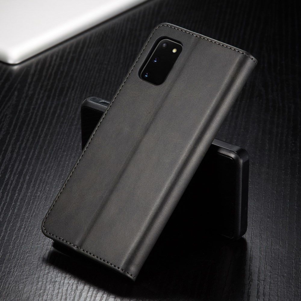 LC.IMEEKE Samsung Galaxy A41 Portemonnee Stand Hoesje Zwart afbeelding 5