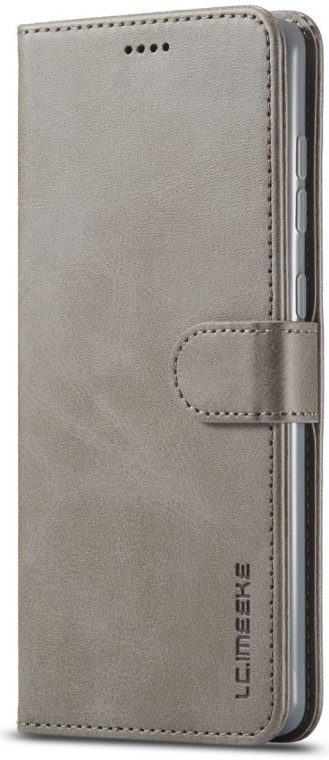 LC.IMEEKE Samsung Galaxy A41 Portemonnee Stand Hoesje Grijs afbeelding 2
