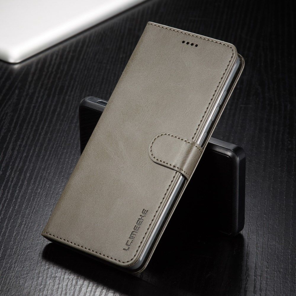LC.IMEEKE Samsung Galaxy A41 Portemonnee Stand Hoesje Grijs afbeelding 4