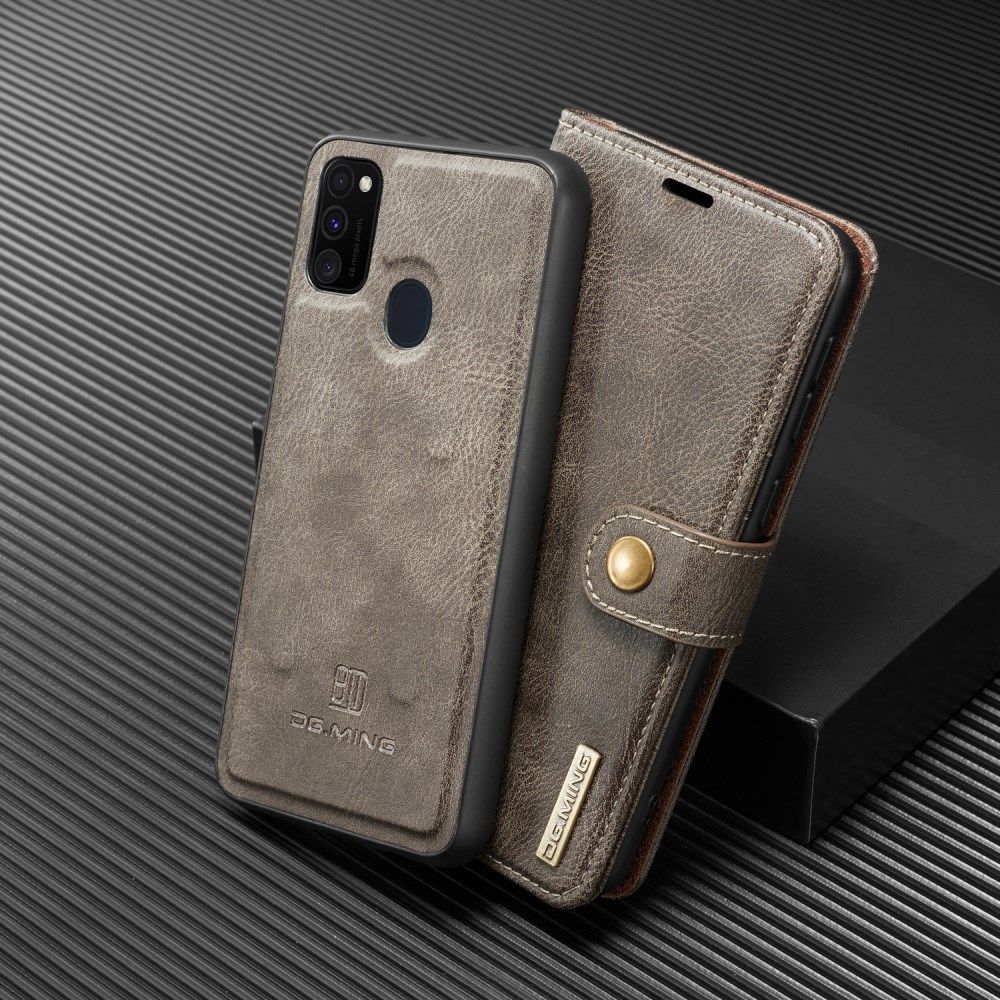 Samsung Galaxy M21 2-in-1 Bookcase en Back Cover Hoesje Grijs afbeelding 7