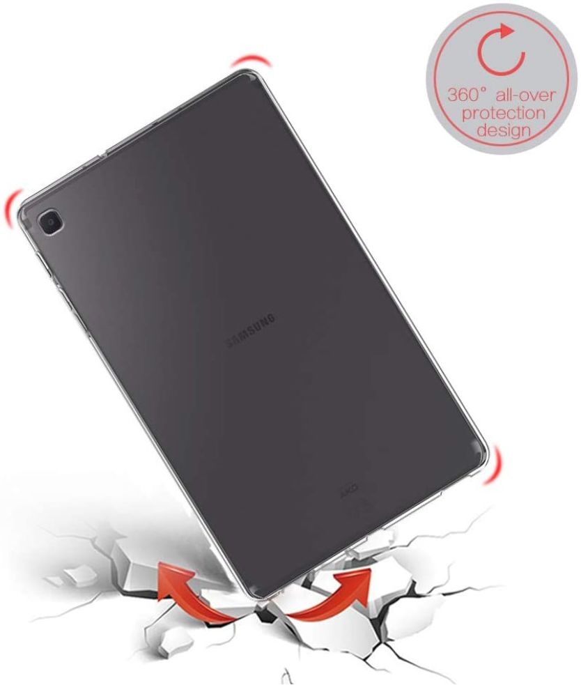 Samsung Galaxy Tab S6 Lite Hoesje TPU Transparant afbeelding 2