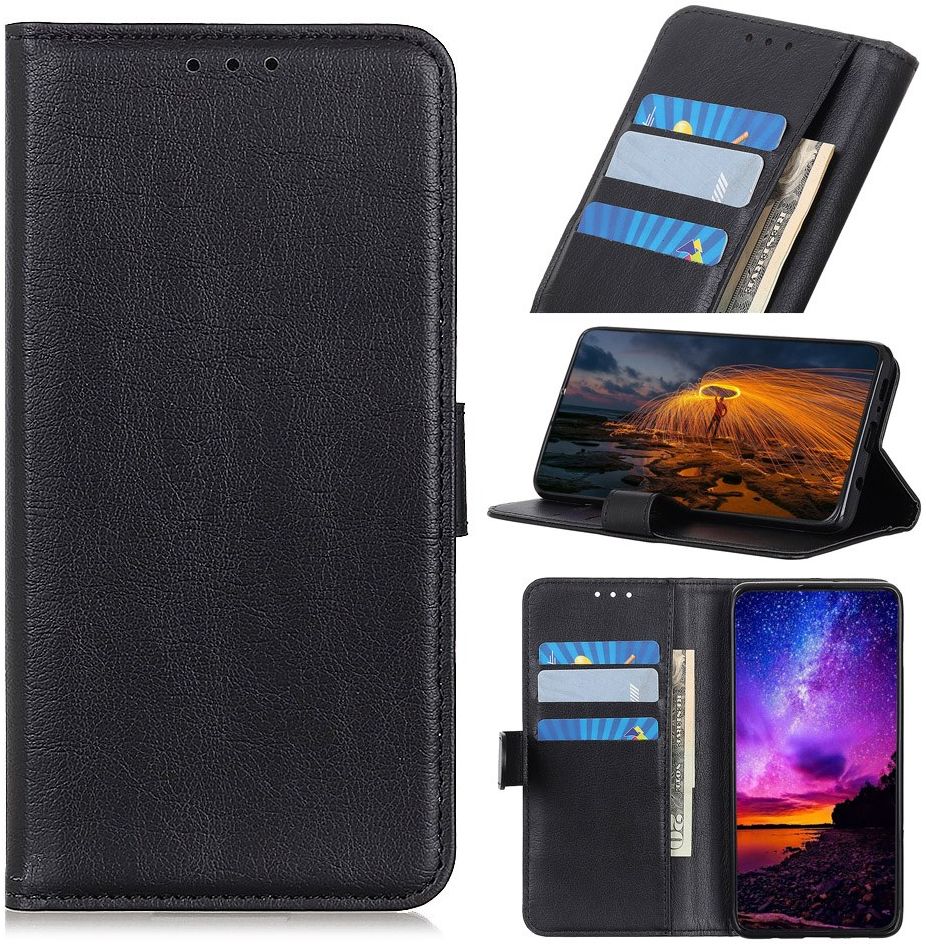LG V60 ThinQ 5G Hoesje Wallet Stand Kunst Leer Zwart afbeelding 1
