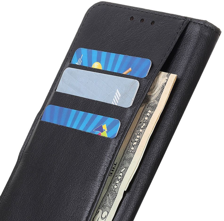 LG V60 ThinQ 5G Hoesje Wallet Stand Kunst Leer Zwart afbeelding 5