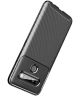 Drop Resistant Carbon Fiber TPU Shell Case for LG K61 - Black