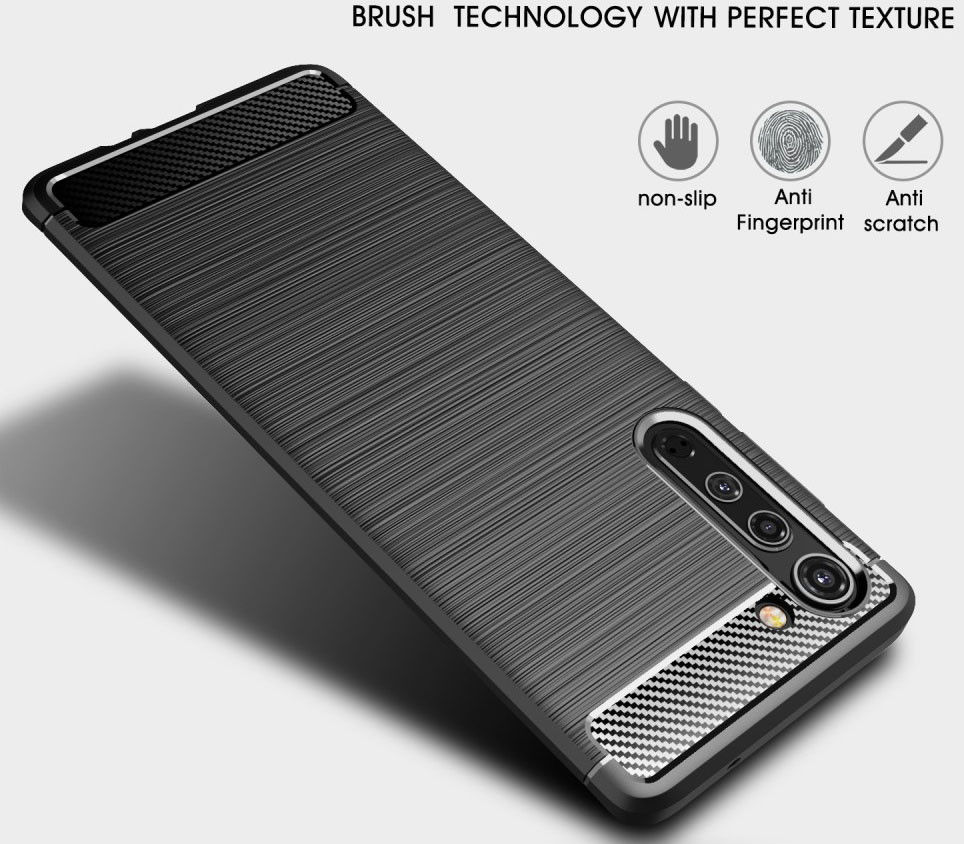 Motorola Edge Geborsteld TPU Hoesje Zwart afbeelding 8