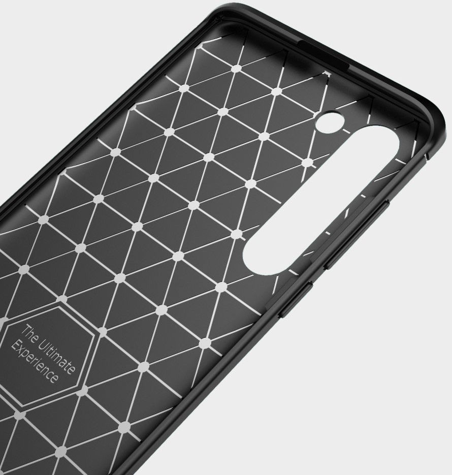 Motorola Edge Geborsteld TPU Hoesje Zwart afbeelding 10