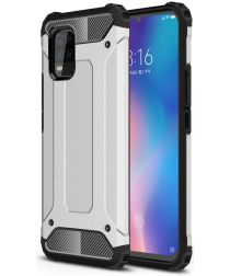 Xiaomi Mi 10 Lite Hoesje Shock Proof Hybride Back Cover Zilver