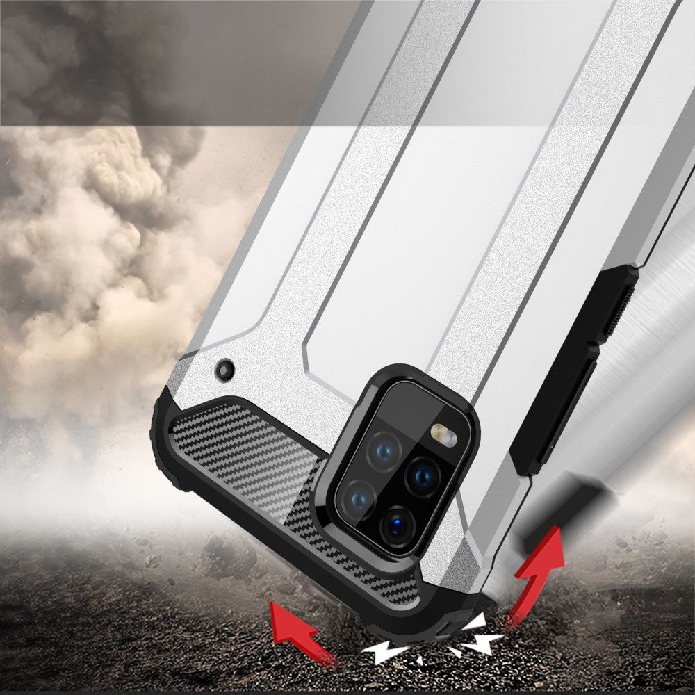 Xiaomi Mi 10 Lite Hoesje Shock Proof Hybride Back Cover Zilver afbeelding 5