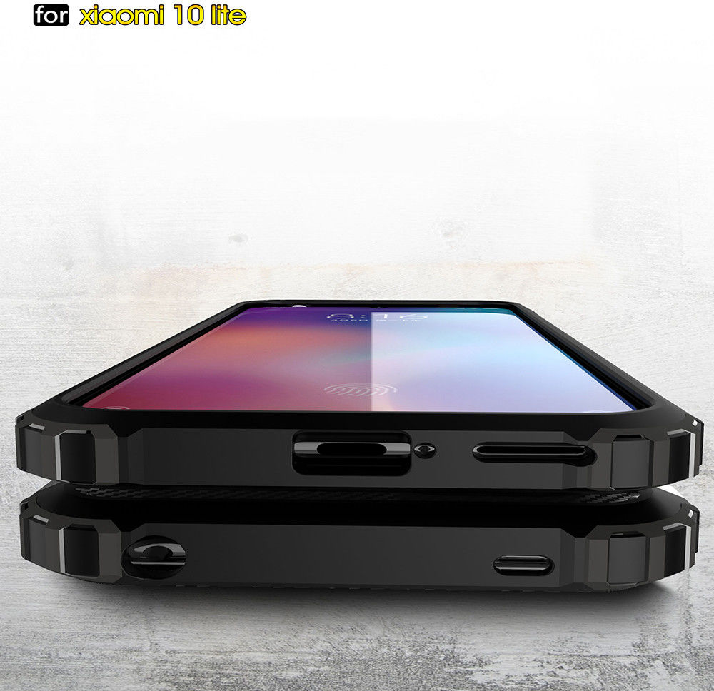 Xiaomi Mi 10 Lite Hoesje Shock Proof Hybride Back Cover Blauw afbeelding 8
