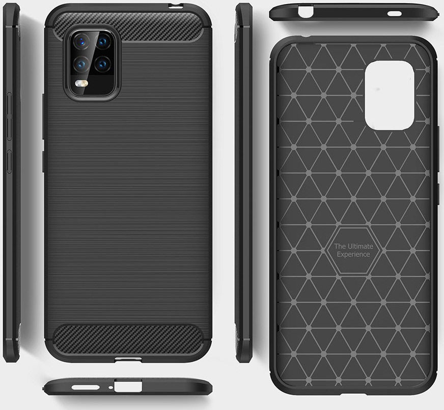 Xiaomi Mi 10 Lite Hoesje Geborsteld TPU fexibele Back Cover Zwart afbeelding 5