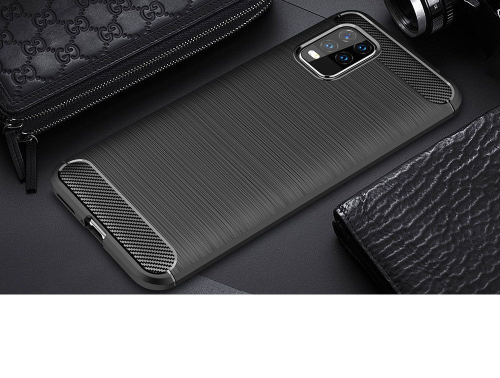 Xiaomi Mi 10 Lite Hoesje Geborsteld TPU fexibele Back Cover Zwart afbeelding 6
