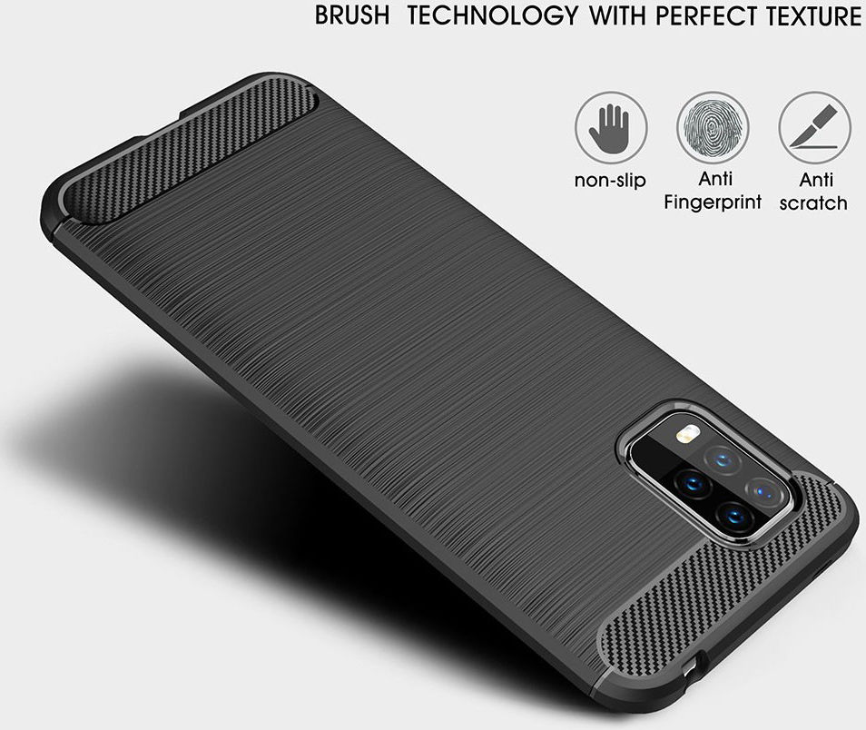 Xiaomi Mi 10 Lite Hoesje Geborsteld TPU fexibele Back Cover Zwart afbeelding 8
