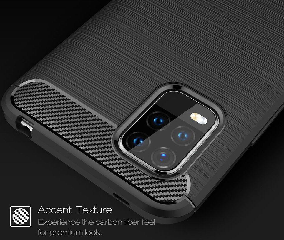 Xiaomi Mi 10 Lite Hoesje Geborsteld TPU fexibele Back Cover Zwart afbeelding 9