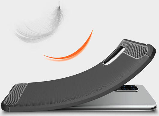 Xiaomi Mi 10 Lite Hoesje Geborsteld TPU fexibele Back Cover Zwart afbeelding 3