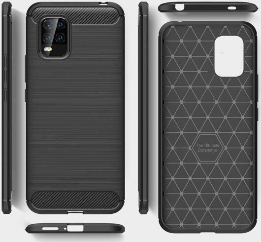 Xiaomi Mi 10 Lite Hoesje Geborsteld TPU fexibele Back Cover Zwart afbeelding 5