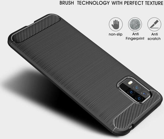 Xiaomi Mi 10 Lite Hoesje Geborsteld TPU fexibele Back Cover Zwart afbeelding 8