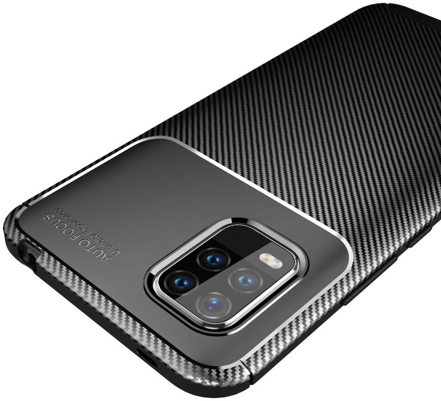 Xiaomi Mi 10 Lite Hoesje Geborsteld Carbon Flexibele Back Cover Zwart afbeelding 8