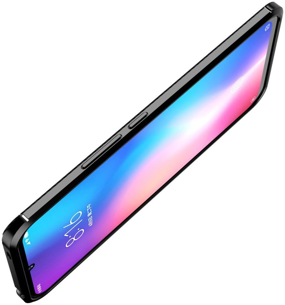 Xiaomi Mi 10 Lite Hoesje Geborsteld Carbon Flexibele Back Cover Bruin afbeelding 5