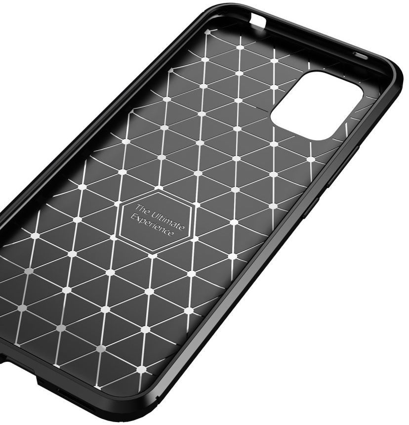 Xiaomi Mi 10 Lite Hoesje Geborsteld Carbon Flexibele Back Cover Bruin afbeelding 6