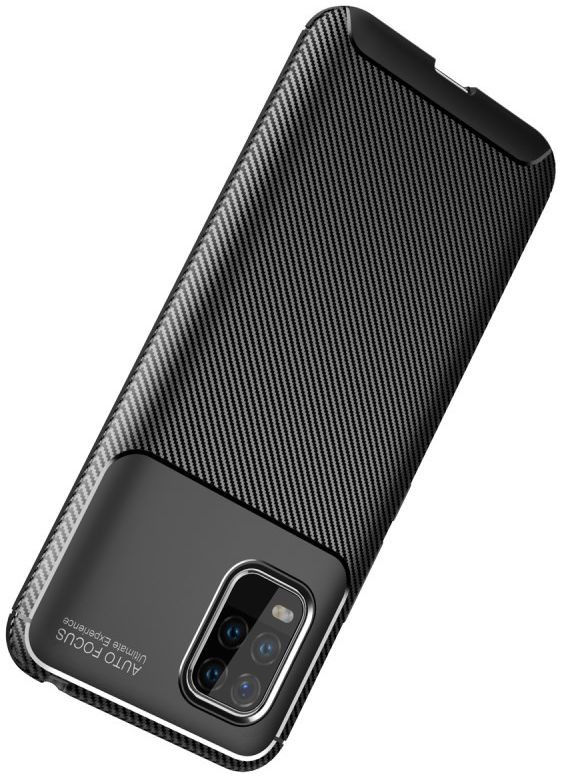 Xiaomi Mi 10 Lite Hoesje Geborsteld Carbon Flexibele Back Cover Bruin afbeelding 7
