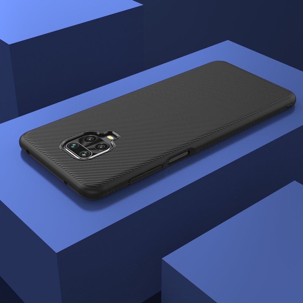 Xiaomi Note 9S / Pro Hoesje Texture TPU Zwart afbeelding 7