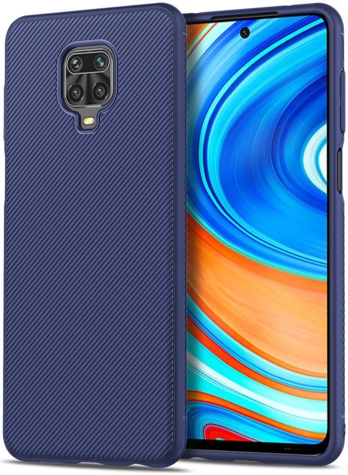 Xiaomi Note 9S / Pro Hoesje Texture TPU Blauw afbeelding 1