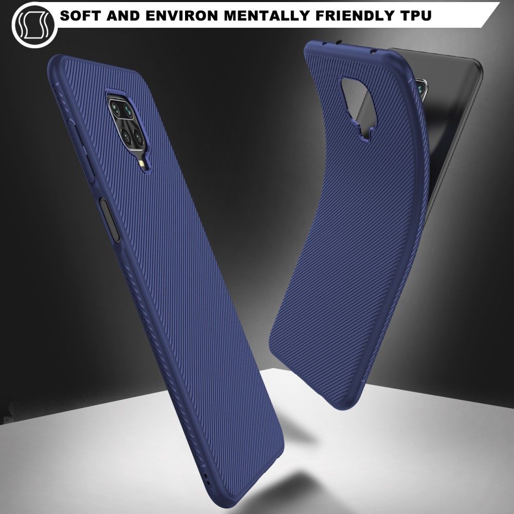 Xiaomi Note 9S / Pro Hoesje Texture TPU Blauw afbeelding 2