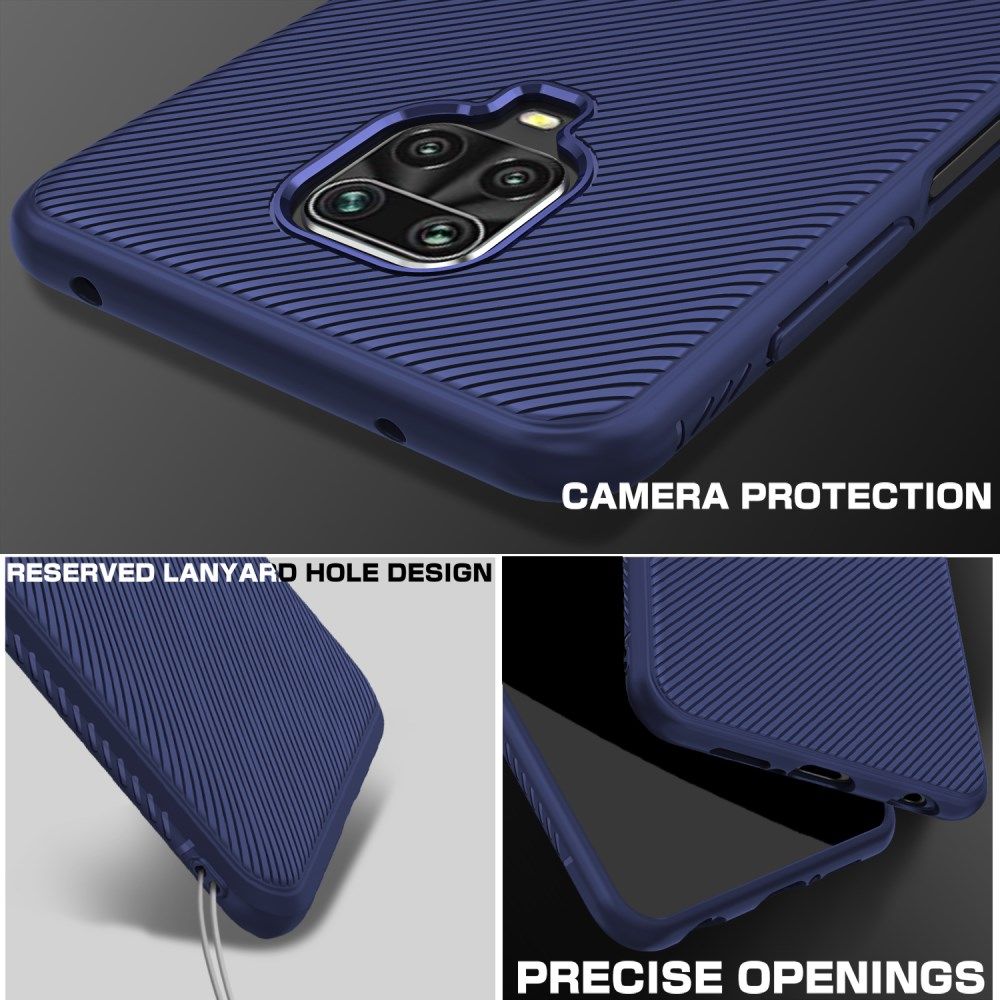 Xiaomi Note 9S / Pro Hoesje Texture TPU Blauw afbeelding 3