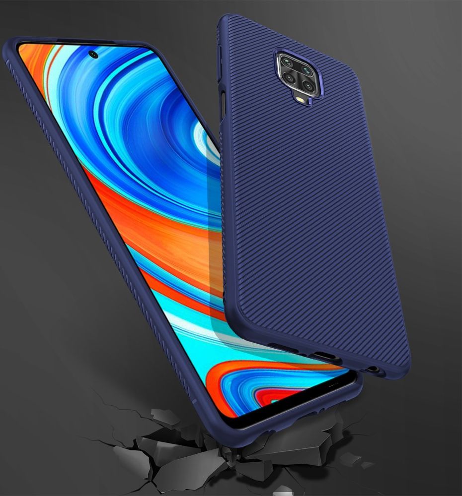 Xiaomi Note 9S / Pro Hoesje Texture TPU Blauw afbeelding 5