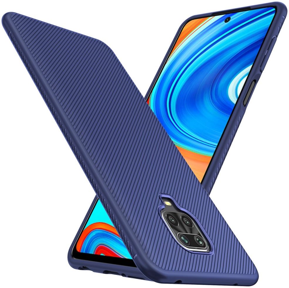 Xiaomi Note 9S / Pro Hoesje Texture TPU Blauw afbeelding 8