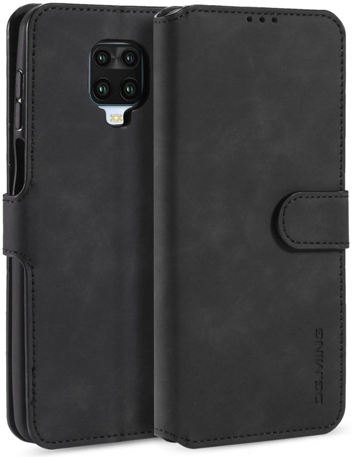 DG Ming Retro Portemonnee Xiaomi Redmi Note 9S / 9 Pro Hoesje Zwart afbeelding 3