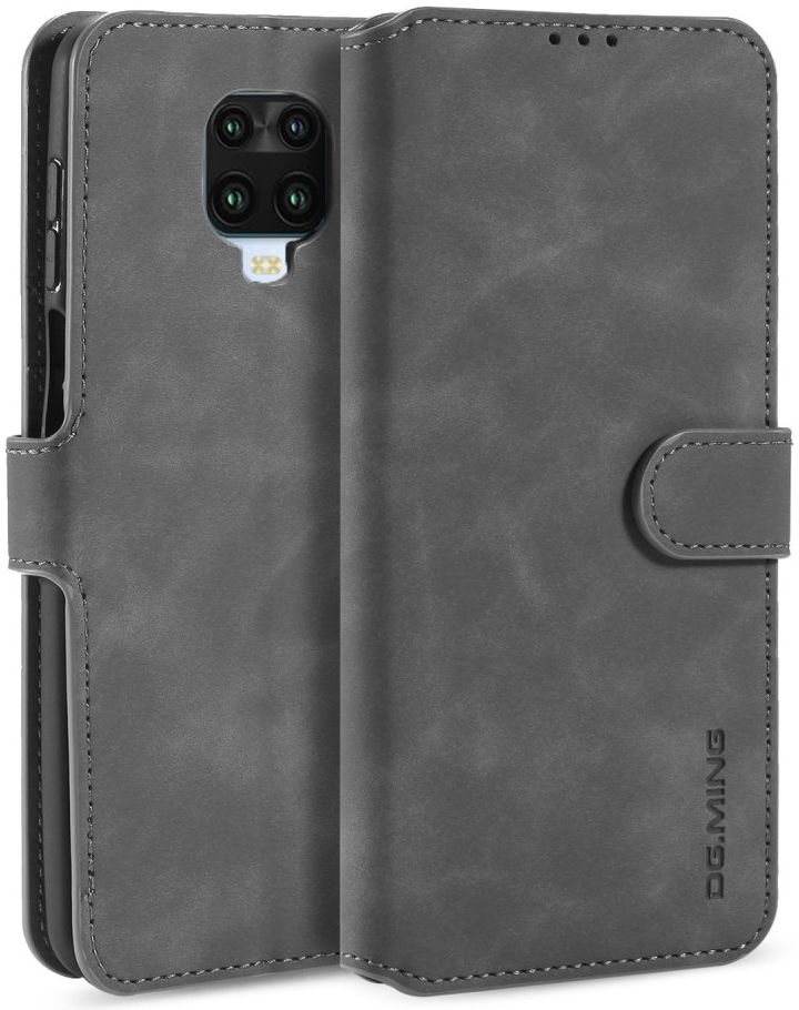 DG Ming Retro Portemonnee Xiaomi Redmi Note 9S / 9 Pro Hoesje Grijs afbeelding 2