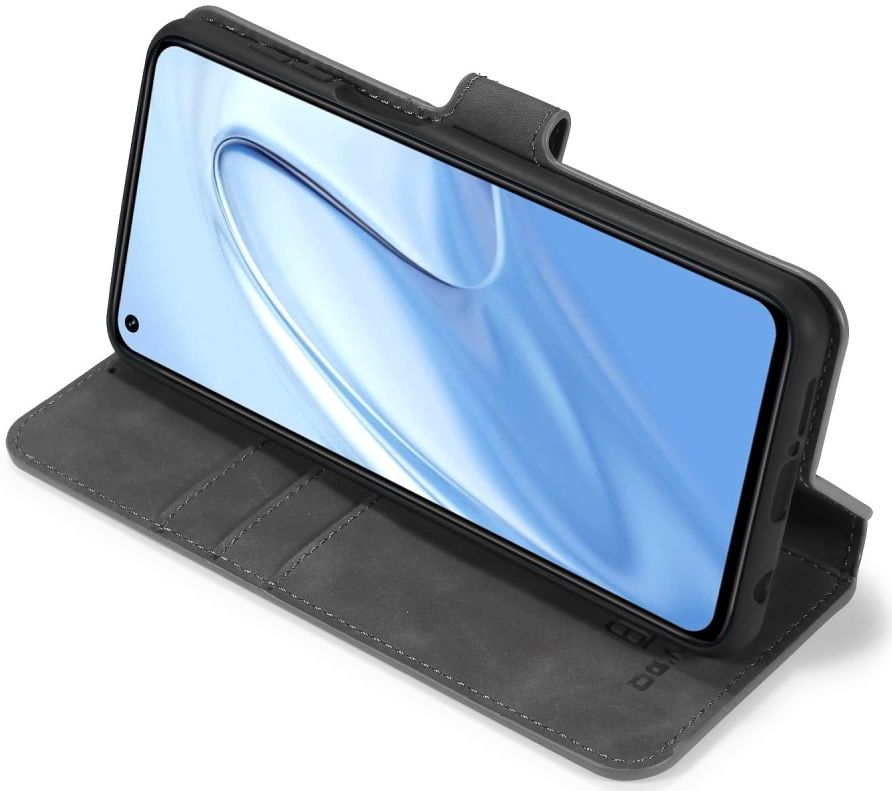DG Ming Retro Portemonnee Xiaomi Redmi Note 9S / 9 Pro Hoesje Grijs afbeelding 3