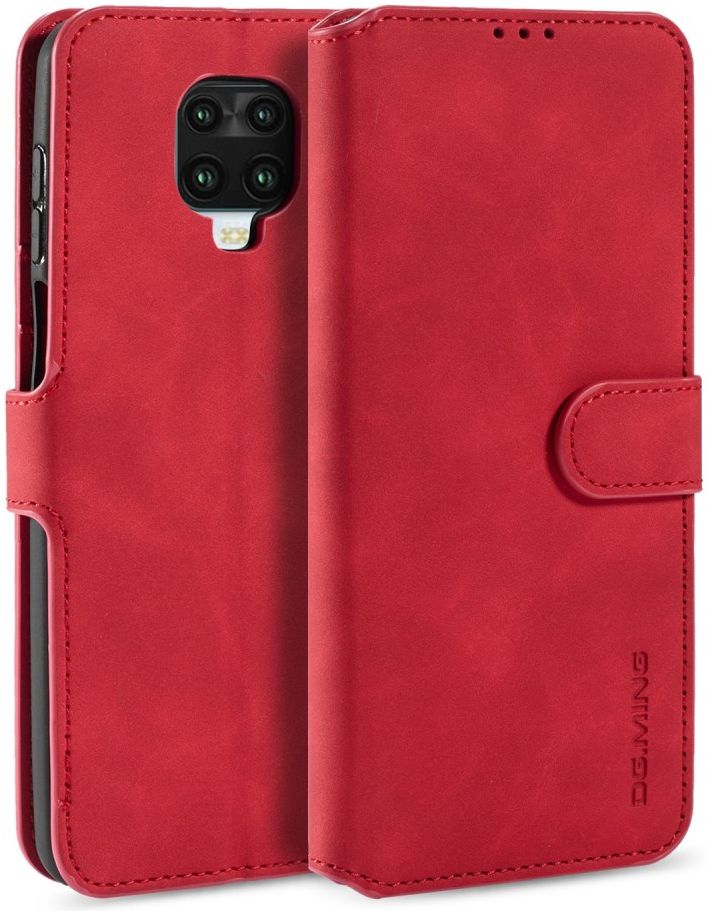 DG Ming Retro Portemonnee Xiaomi Redmi Note 9S / 9 Pro Hoesje Rood afbeelding 2